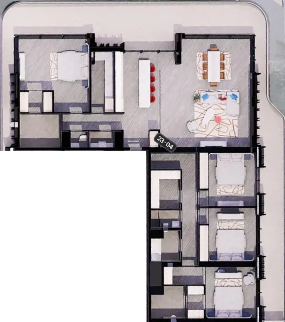 4 bedroom Apartments floor plan at Rosso Bay Residences