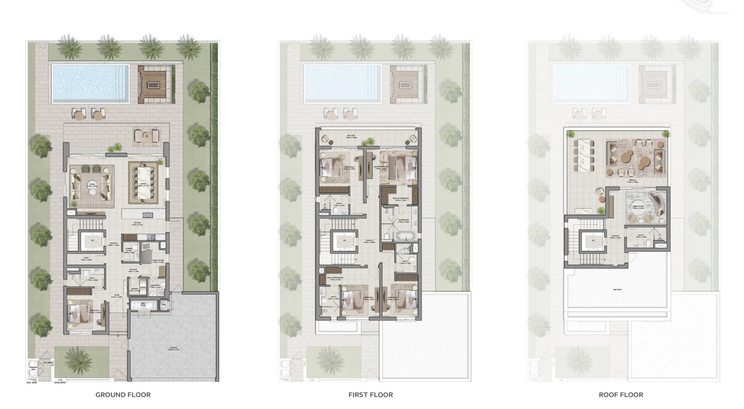 5 bedroom Villa floor plan at Salva