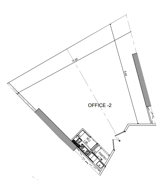  bedroom Office floor plan at Binghatti Circle