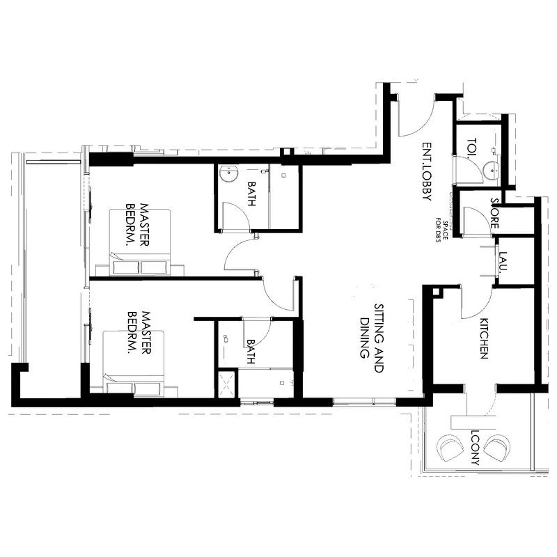 2 bedroom Apartments floor plan at Living Legends Phase 5