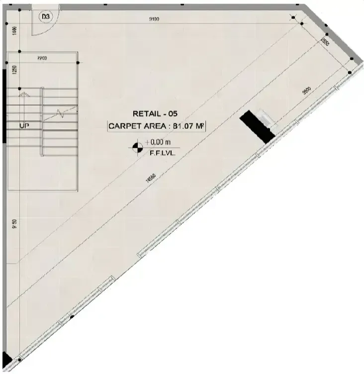  bedroom Retail floor plan at Sky Line by Peace Homes