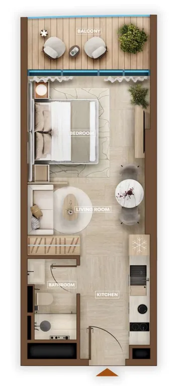 0 bedroom Apartments floor plan at Sky Hills Astra