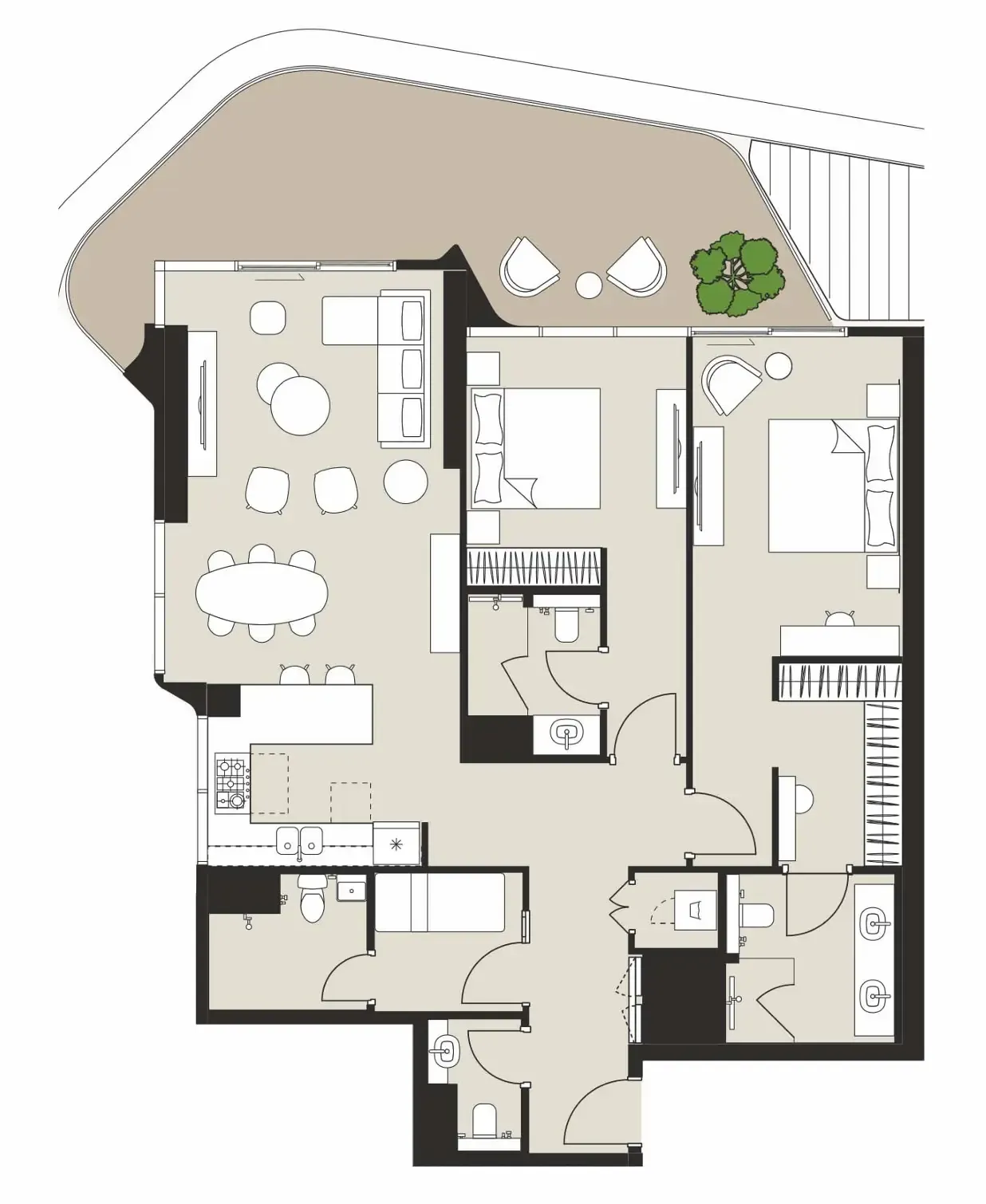 2 bedroom Apartments floor plan at Artistry One Residences