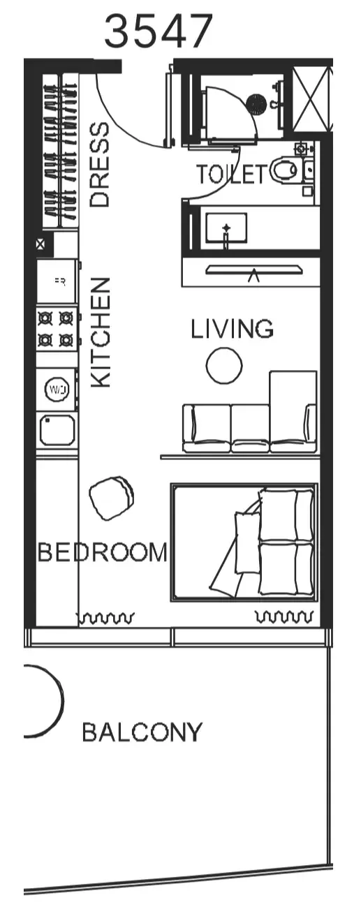 0 bedroom Apartments floor plan at The WOW Tower