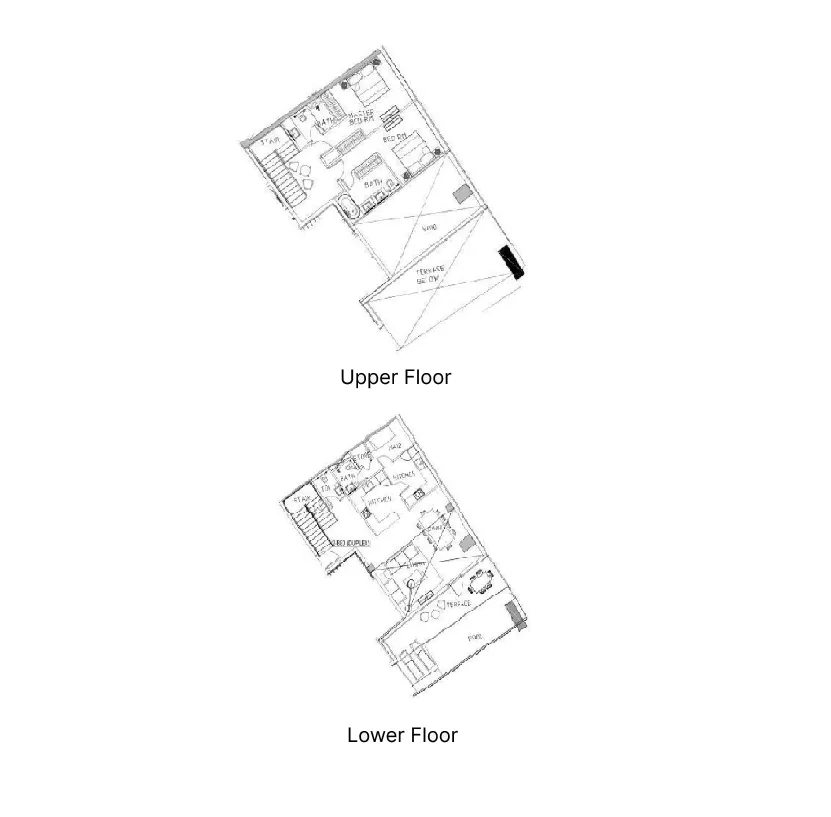 2.5 bedroom Duplex floor plan at Safa Two de Grisogono