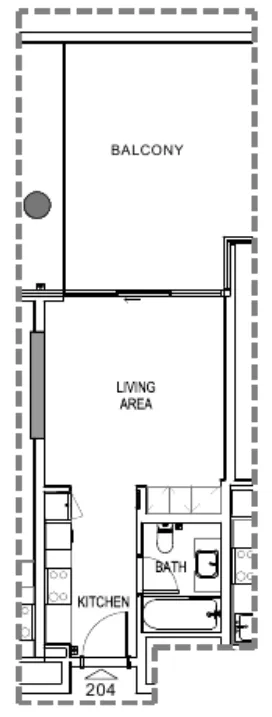 0 bedroom Apartments floor plan at Damac Hills - Golf Town