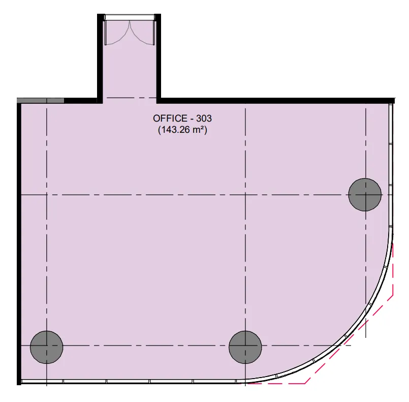  bedroom Office floor plan at Azizi Emerald