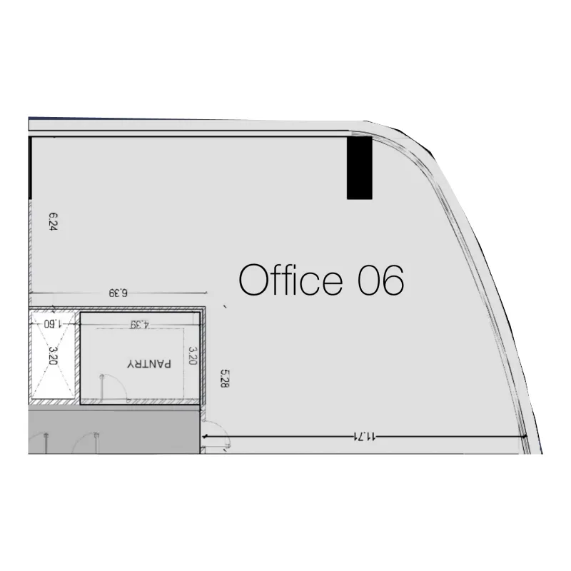  bedroom Office floor plan at 1970 Office Tower