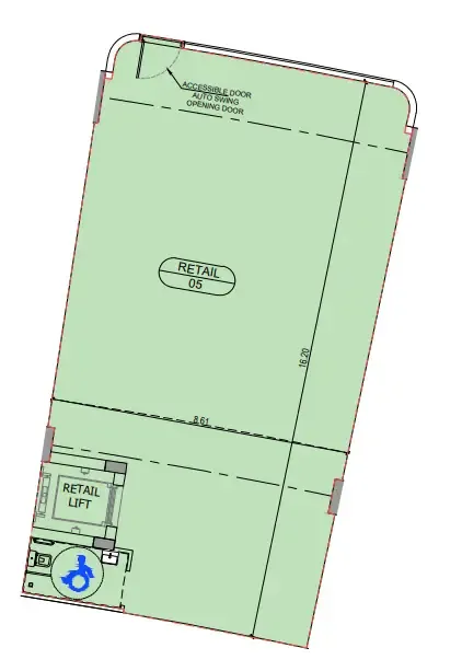  bedroom Retail floor plan at Binghatti Sky Terraces