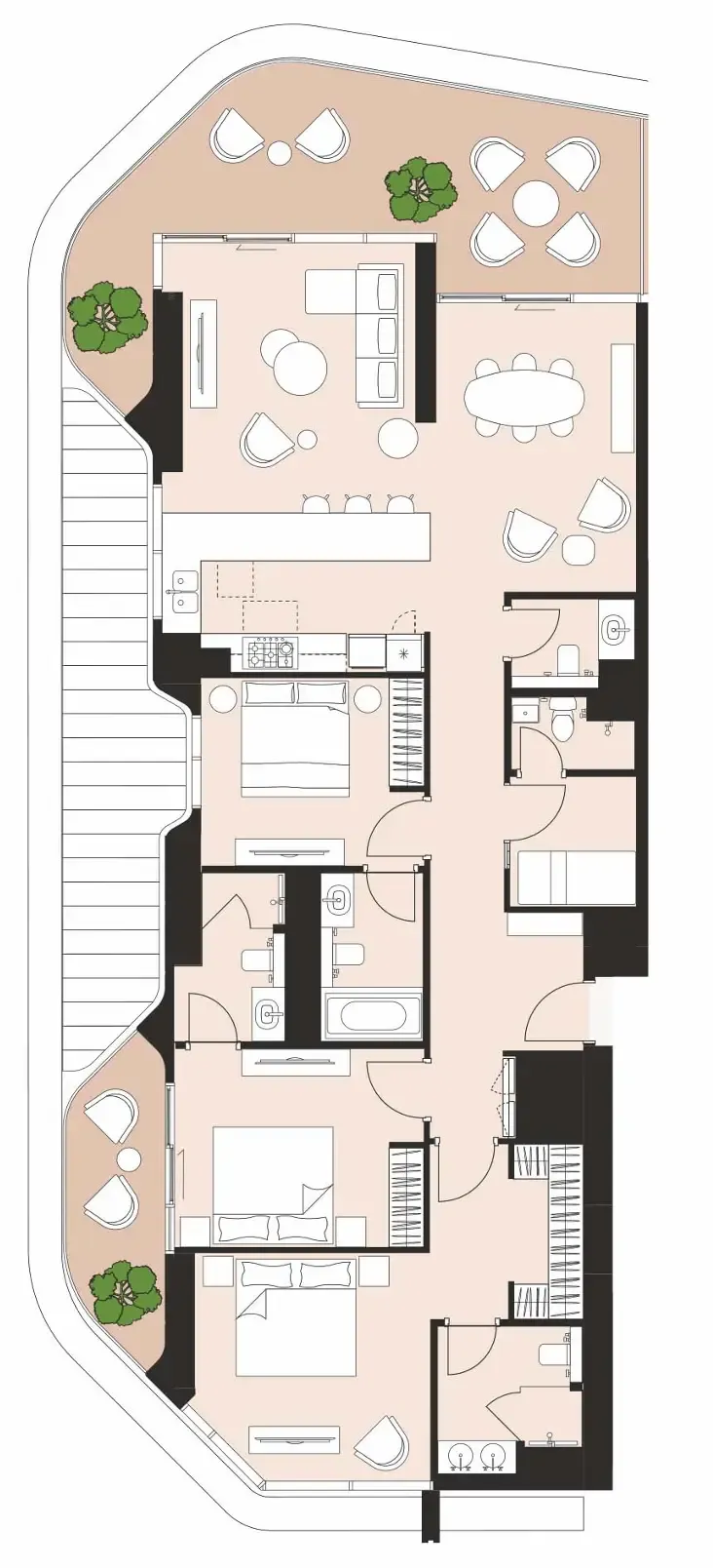 3 bedroom Apartments floor plan at Artistry One Residences