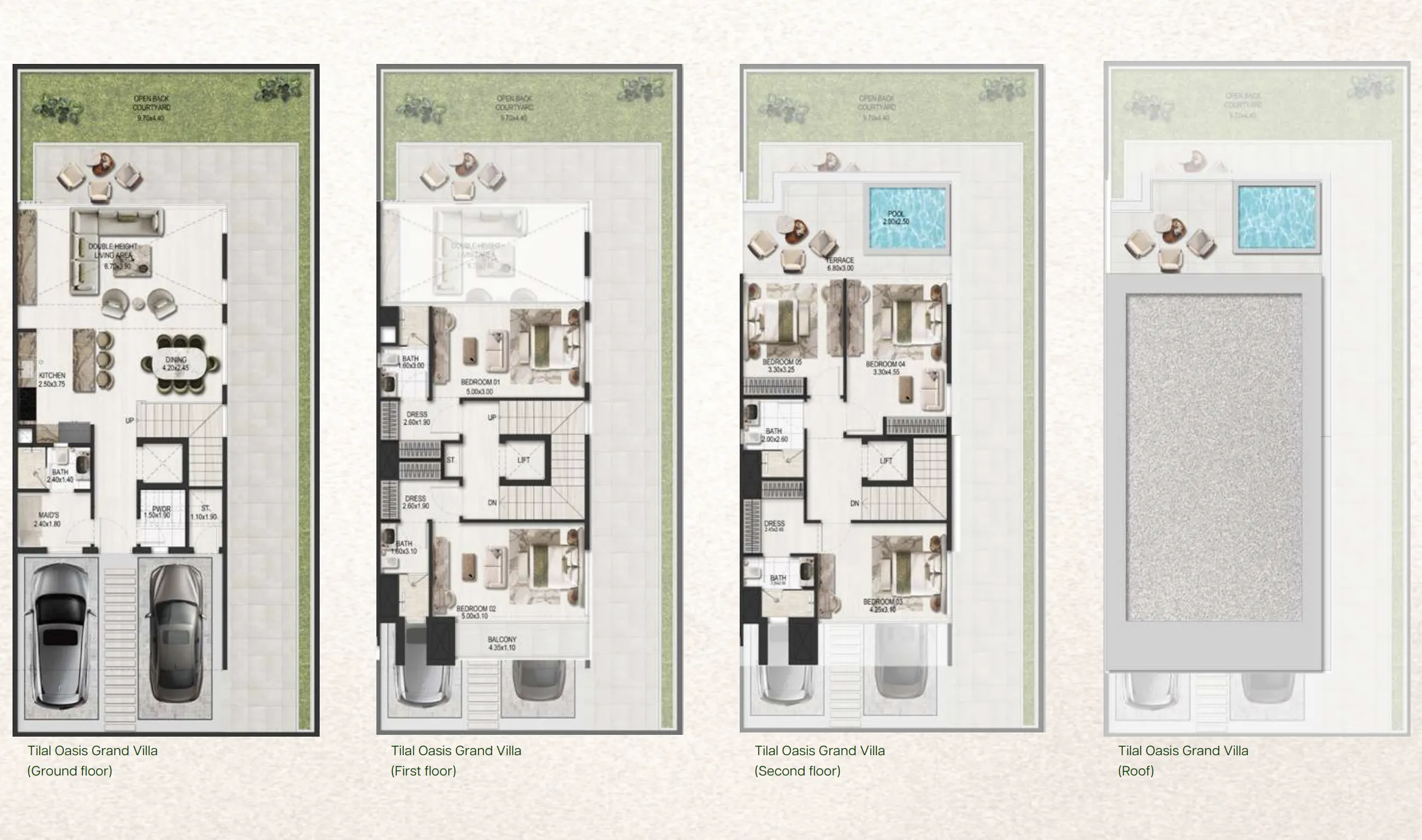 5 bedroom Villa floor plan at Tilal Binghatti
