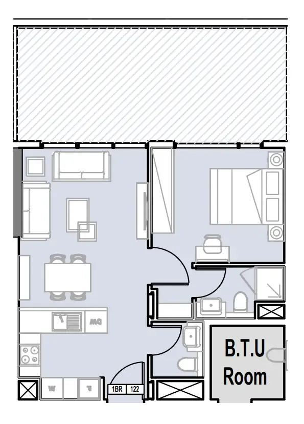 1 bedroom Apartments floor plan at Verdana III