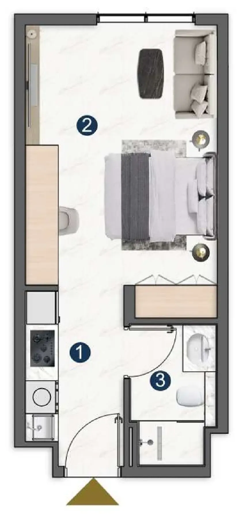 0 bedroom Apartments floor plan at Voxa Pantheon