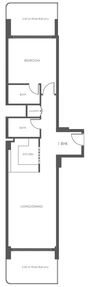 1 bedroom Apartments floor plan at Al Haseen Residences 5