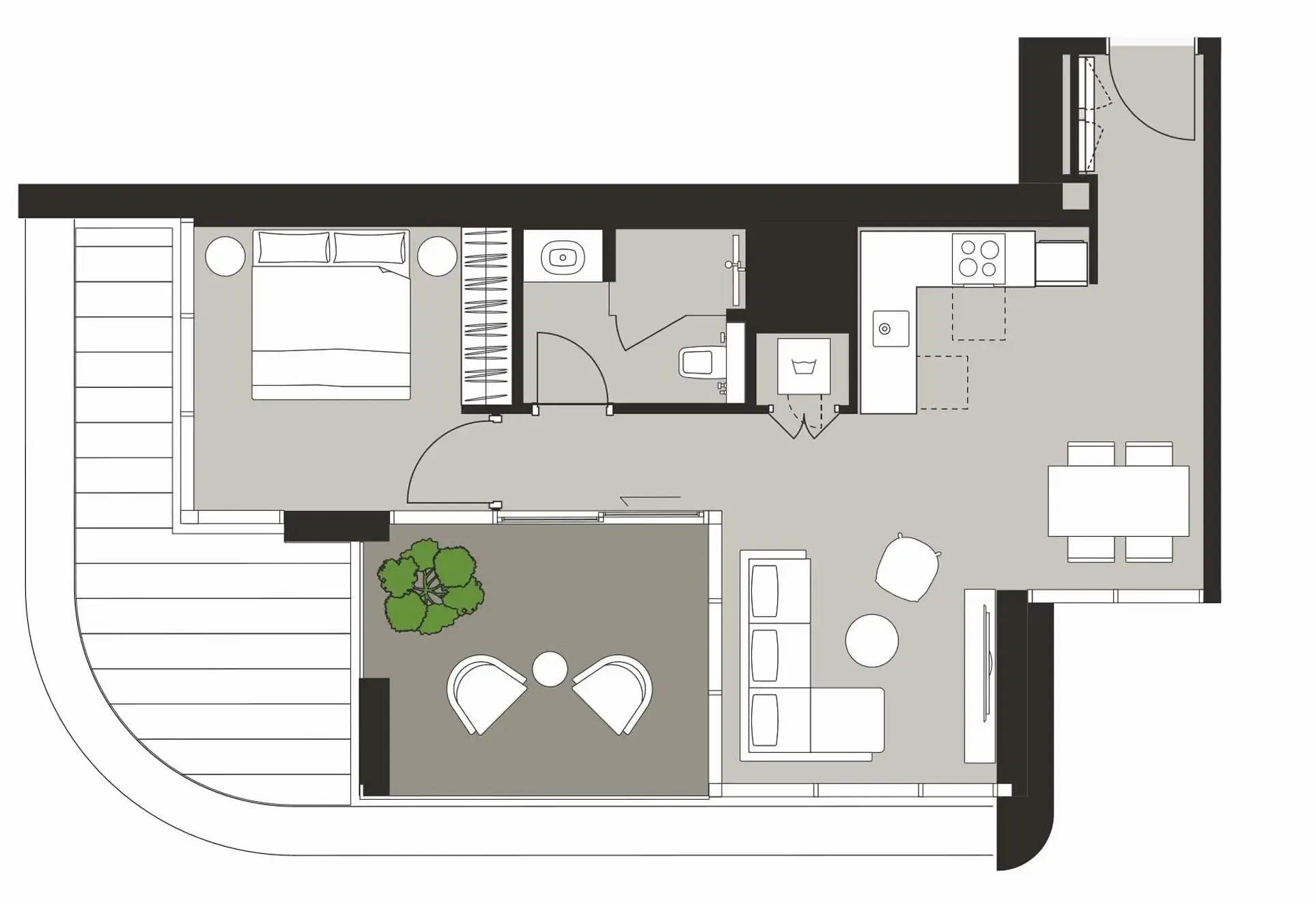 1 bedroom Apartments floor plan at Artistry Two Residences