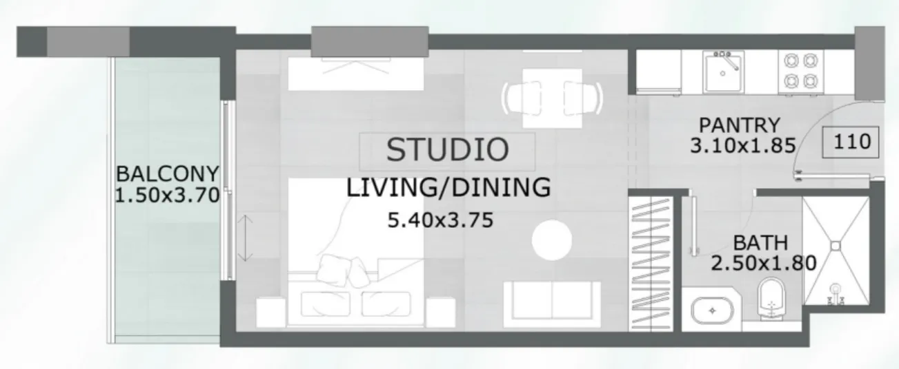 0 bedroom Apartments floor plan at Floarea Grande