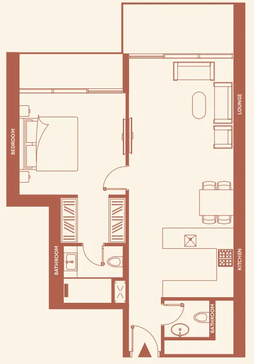 1 bedroom Apartments floor plan at 11 Hills Park