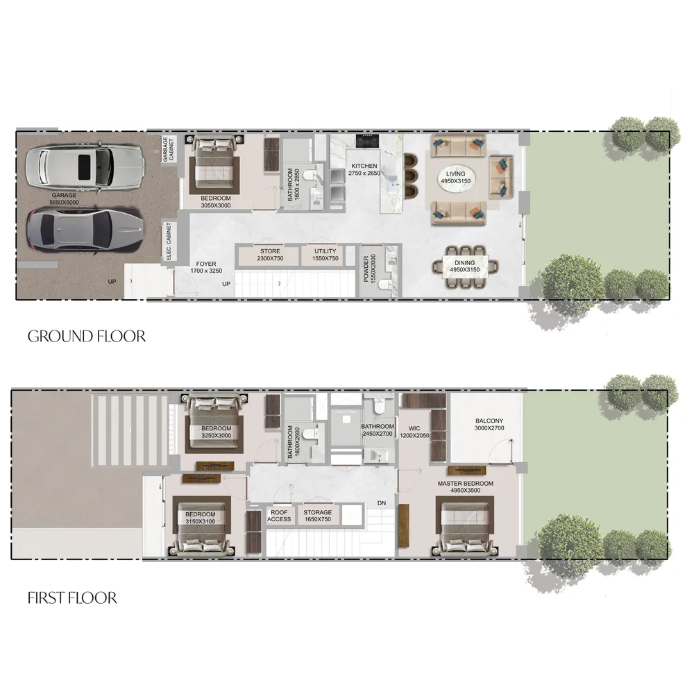 4 bedroom Villa floor plan at The Greens at Sobha Sanctuary