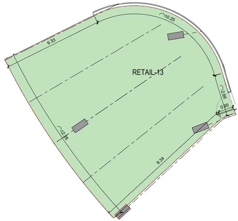  bedroom Retail floor plan at Binghatti Skyflame