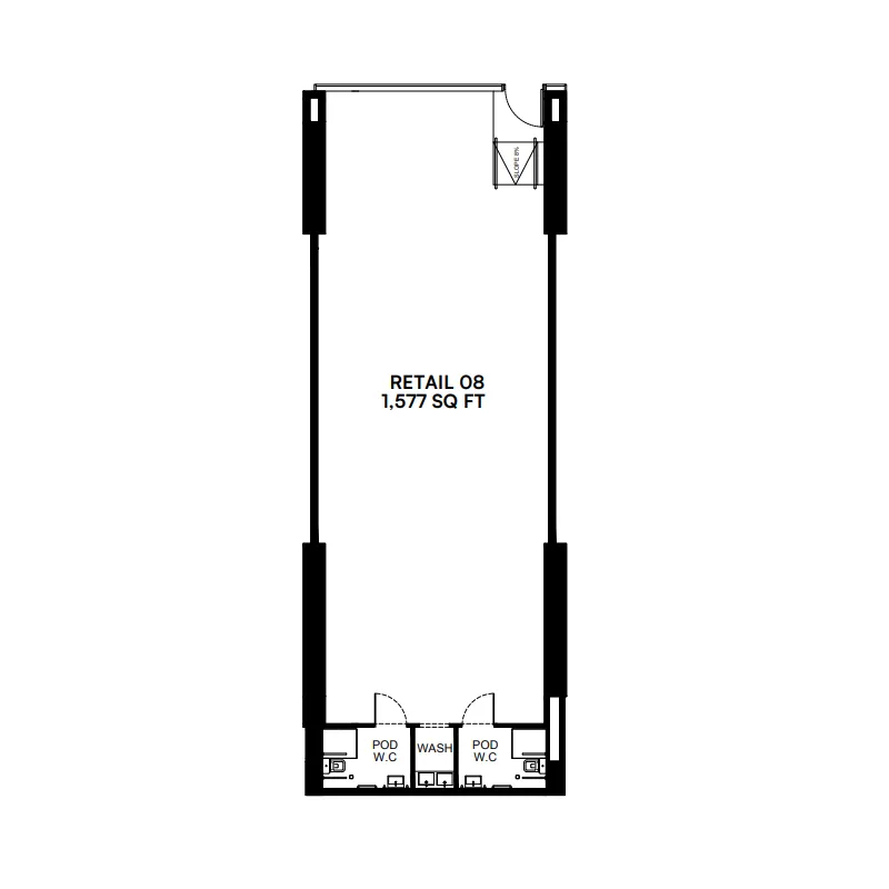  bedroom Retail floor plan at Binghatti Starfall