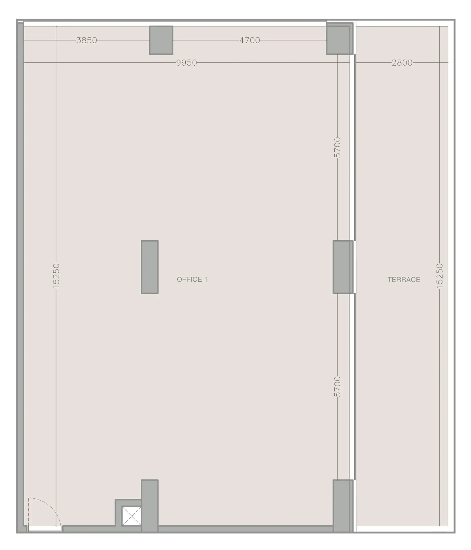  bedroom Office floor plan at ELAR1S Axis