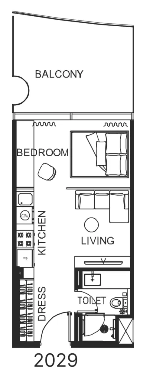 0 bedroom Apartments floor plan at The WOW Tower