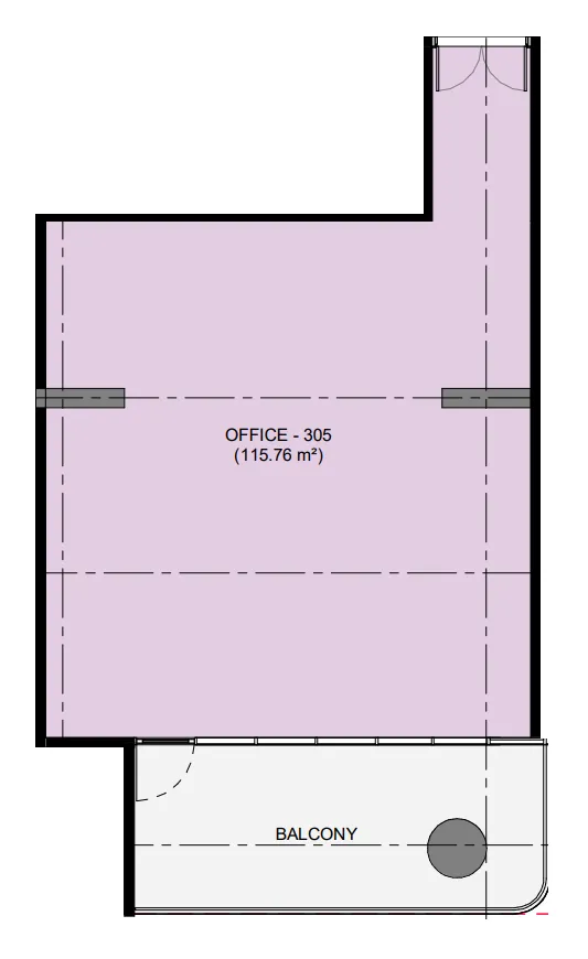 bedroom Office floor plan at Azizi Emerald