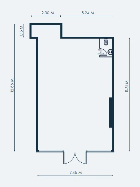  bedroom Retail floor plan at Creek Views 3