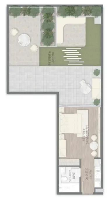 0 bedroom Apartments floor plan at Stamn One