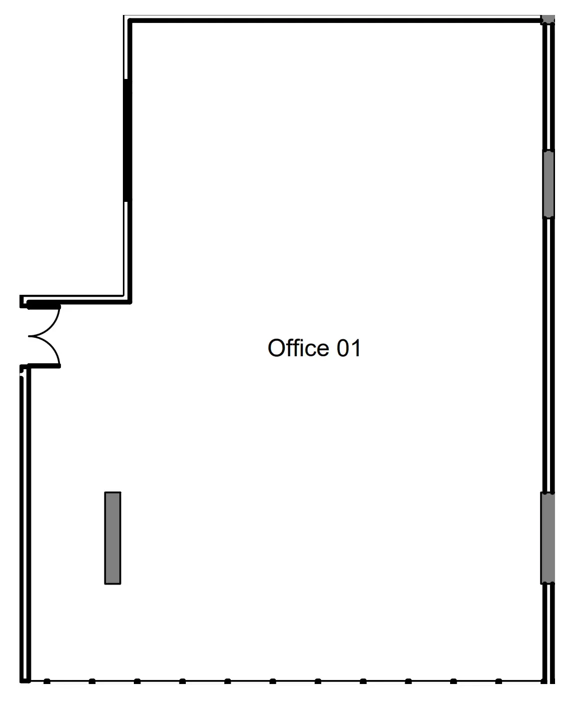  bedroom Office floor plan at The District