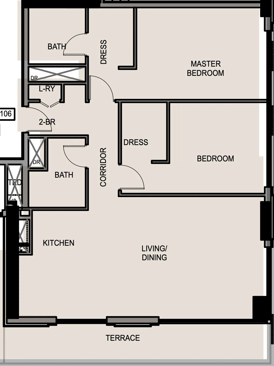 2 bedroom Apartments floor plan at Edgewater Residences 1, 2 and 3
