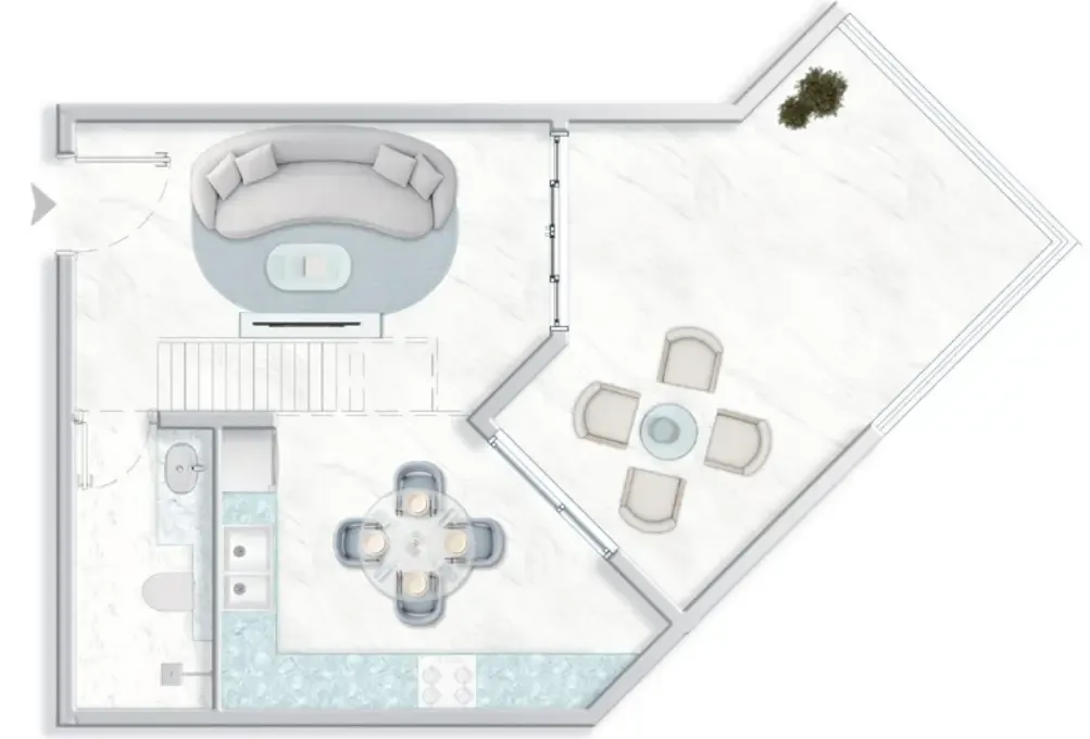 1 bedroom Apartments floor plan at Ice Beach