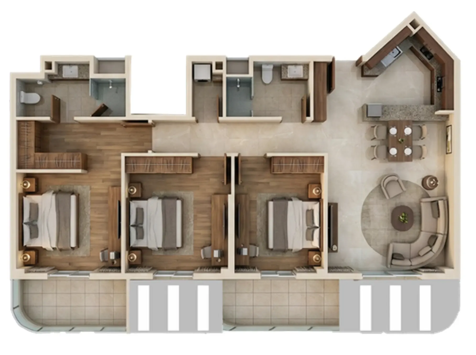 3 bedroom Apartments floor plan at Dreamlife Residences