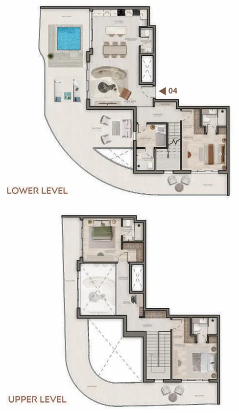3.5 bedroom Duplex floor plan at Stax