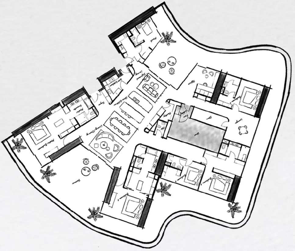 5 bedroom Apartments floor plan at Wedyan – The Canal