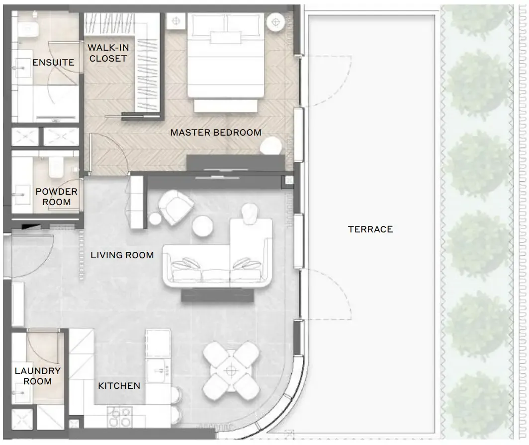 1 bedroom Apartments floor plan at Avida Residences