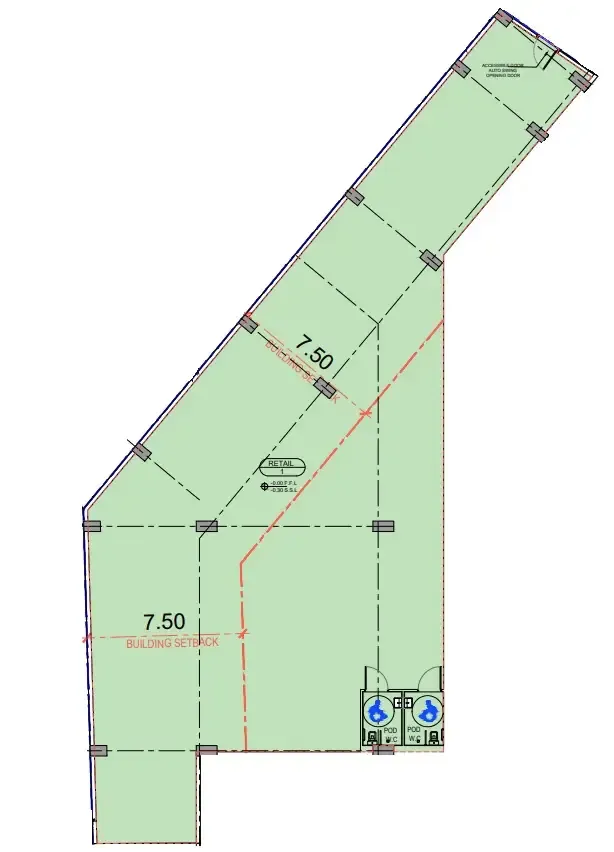  bedroom Retail floor plan at Binghatti Cullinan