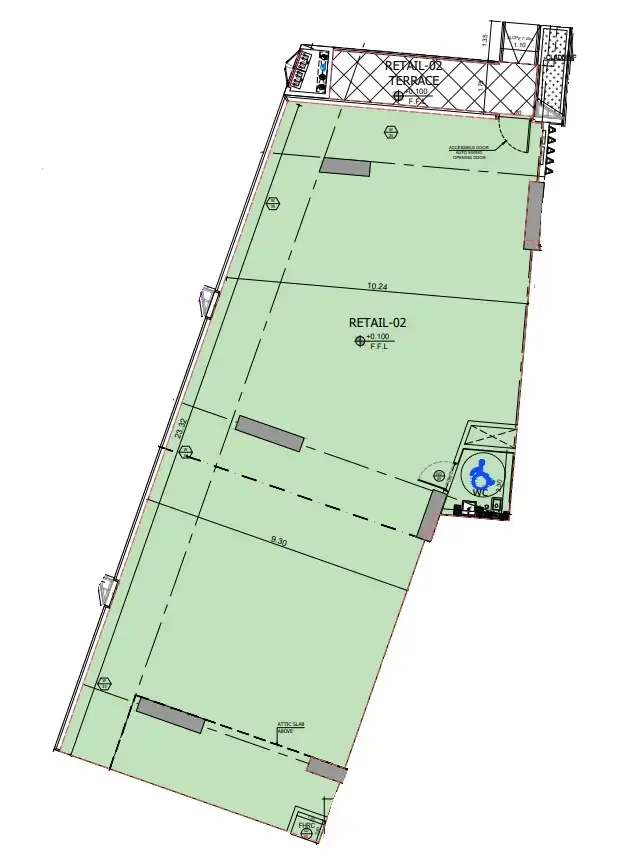  bedroom Retail floor plan at Binghatti Pinnacle