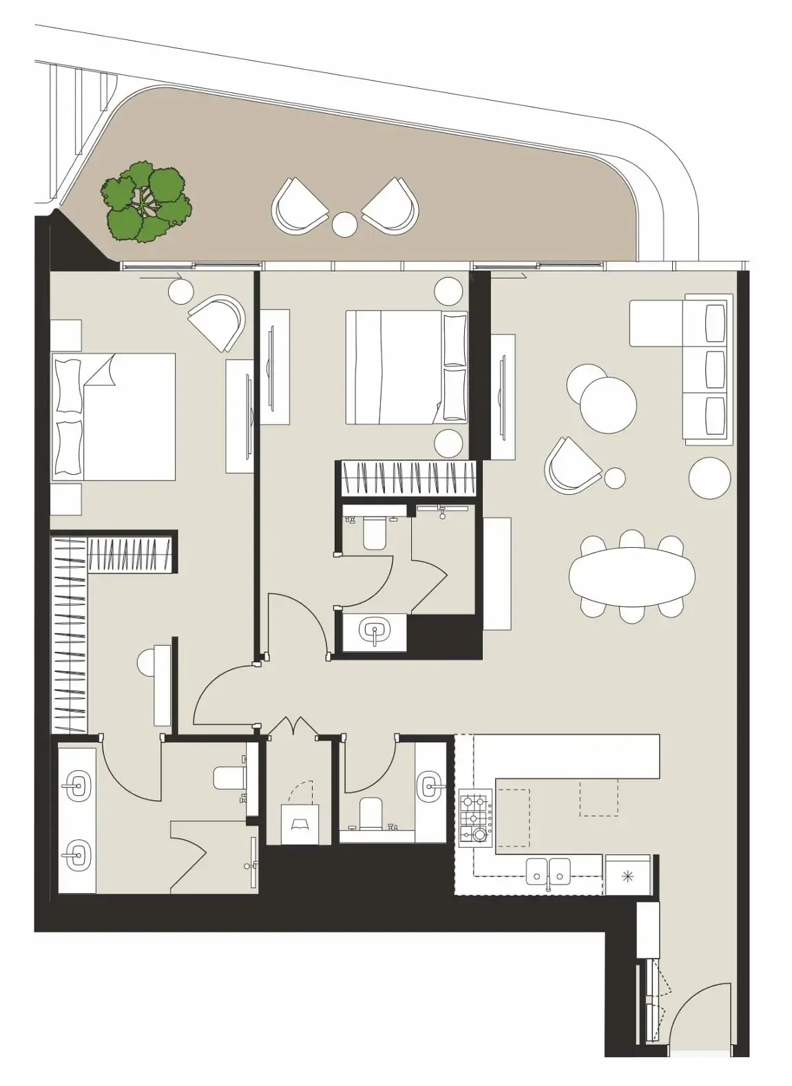 2 bedroom Apartments floor plan at Artistry One Residences