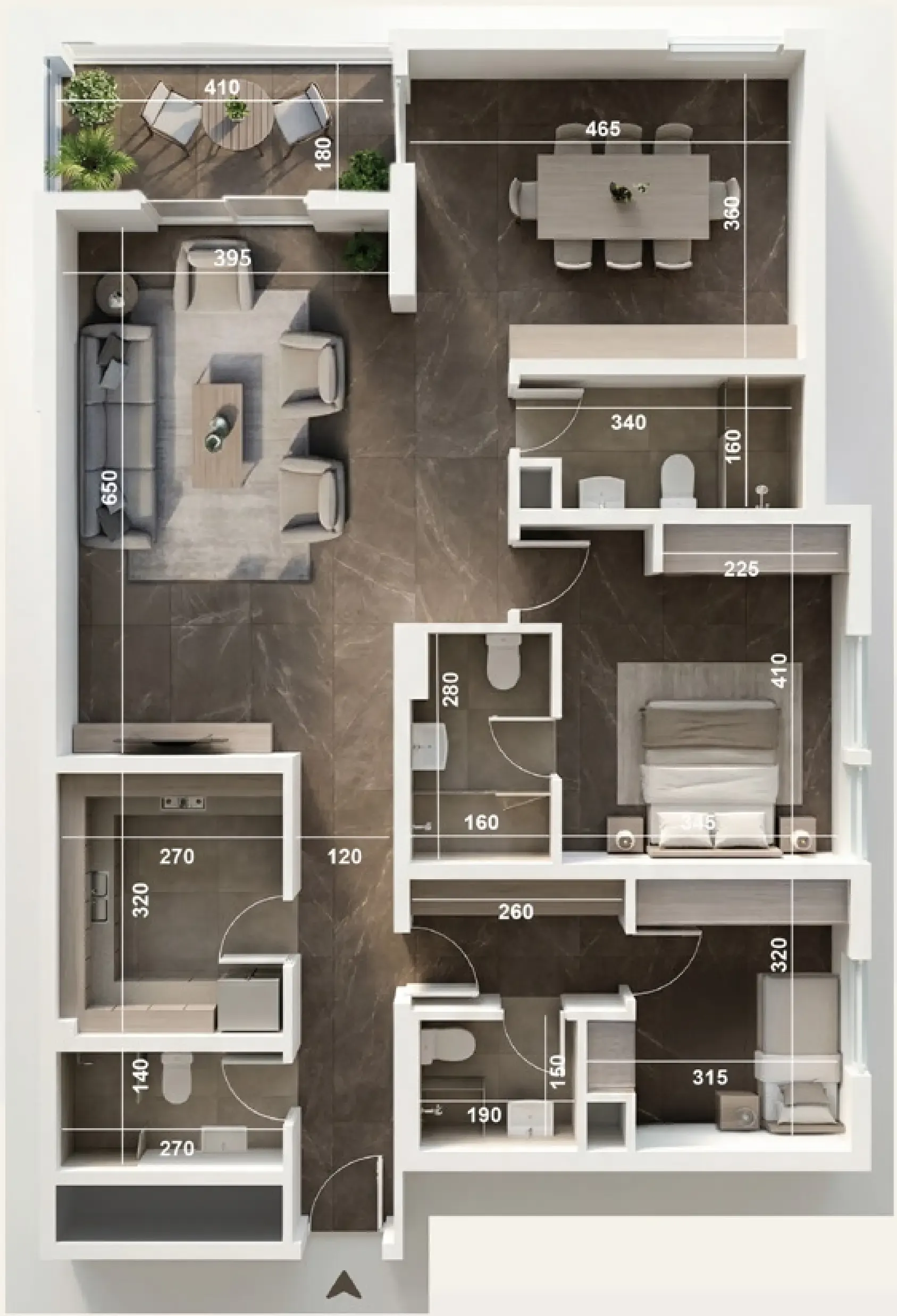 1.5 bedroom Apartments floor plan at ICONA Residence