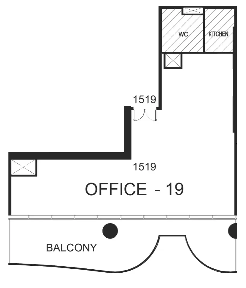  bedroom Office floor plan at The WOW Tower