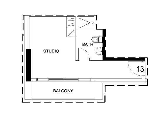 1 bedroom Apartments floor plan at Damac Hills 2 - Hotel Edge by Rotana