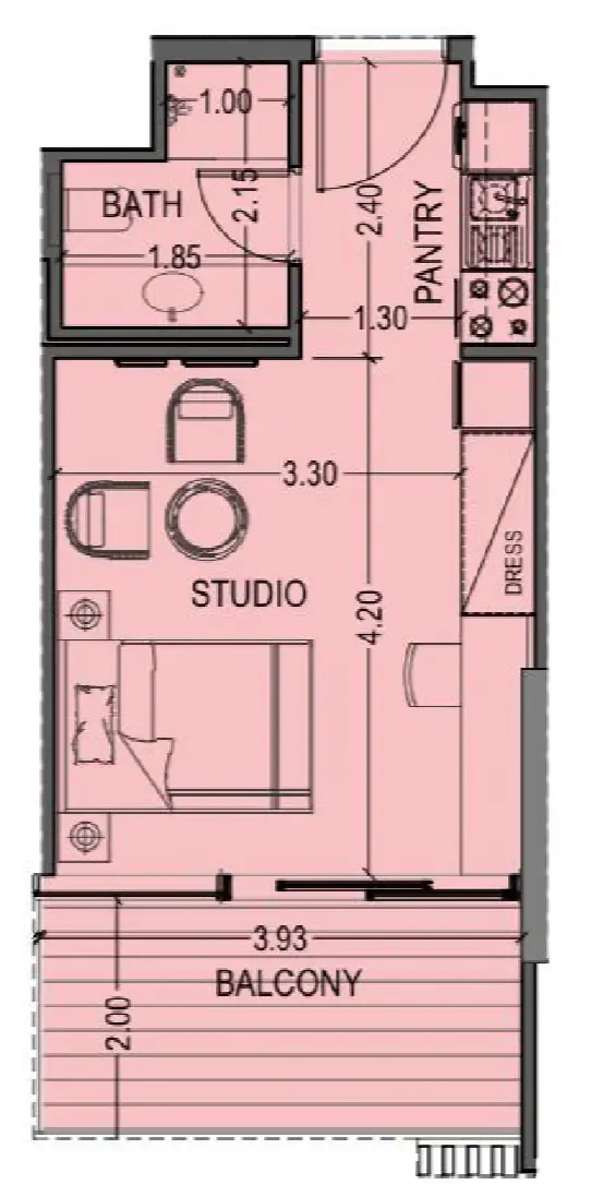 0 bedroom Apartments floor plan at Celia Heights