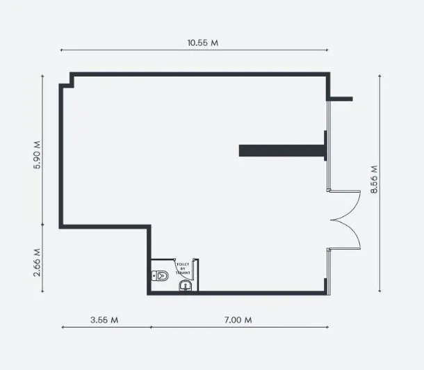  bedroom Retail floor plan at Creek Views 3