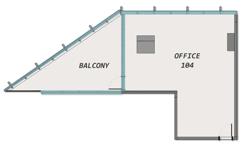  bedroom Office floor plan at Samana Barari Avenue
