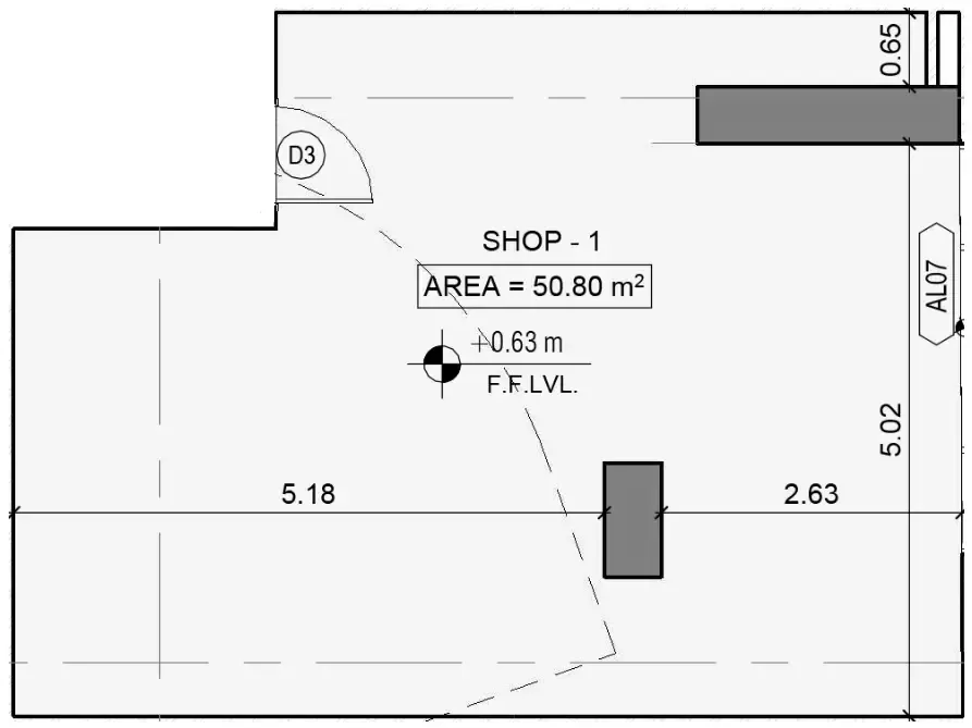  bedroom Retail floor plan at Peace Avenue