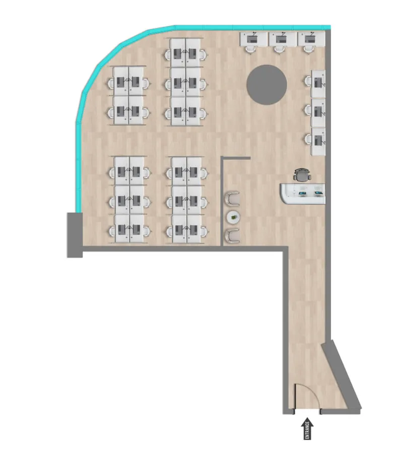  bedroom Office floor plan at Samana Business Hub