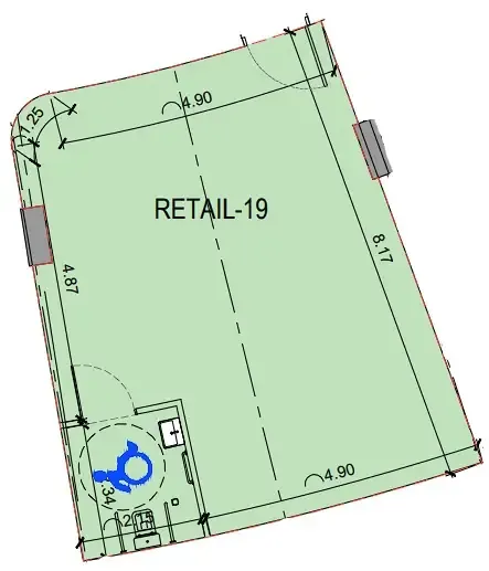  bedroom Retail floor plan at Binghatti Skyflame