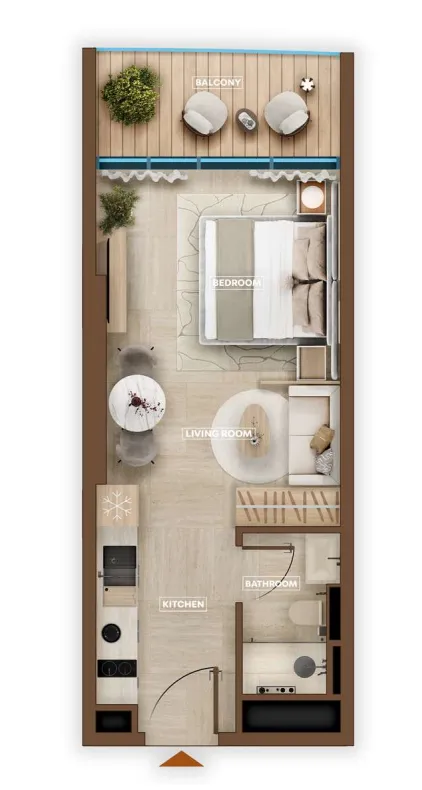 0 bedroom Apartments floor plan at Sky Hills Astra