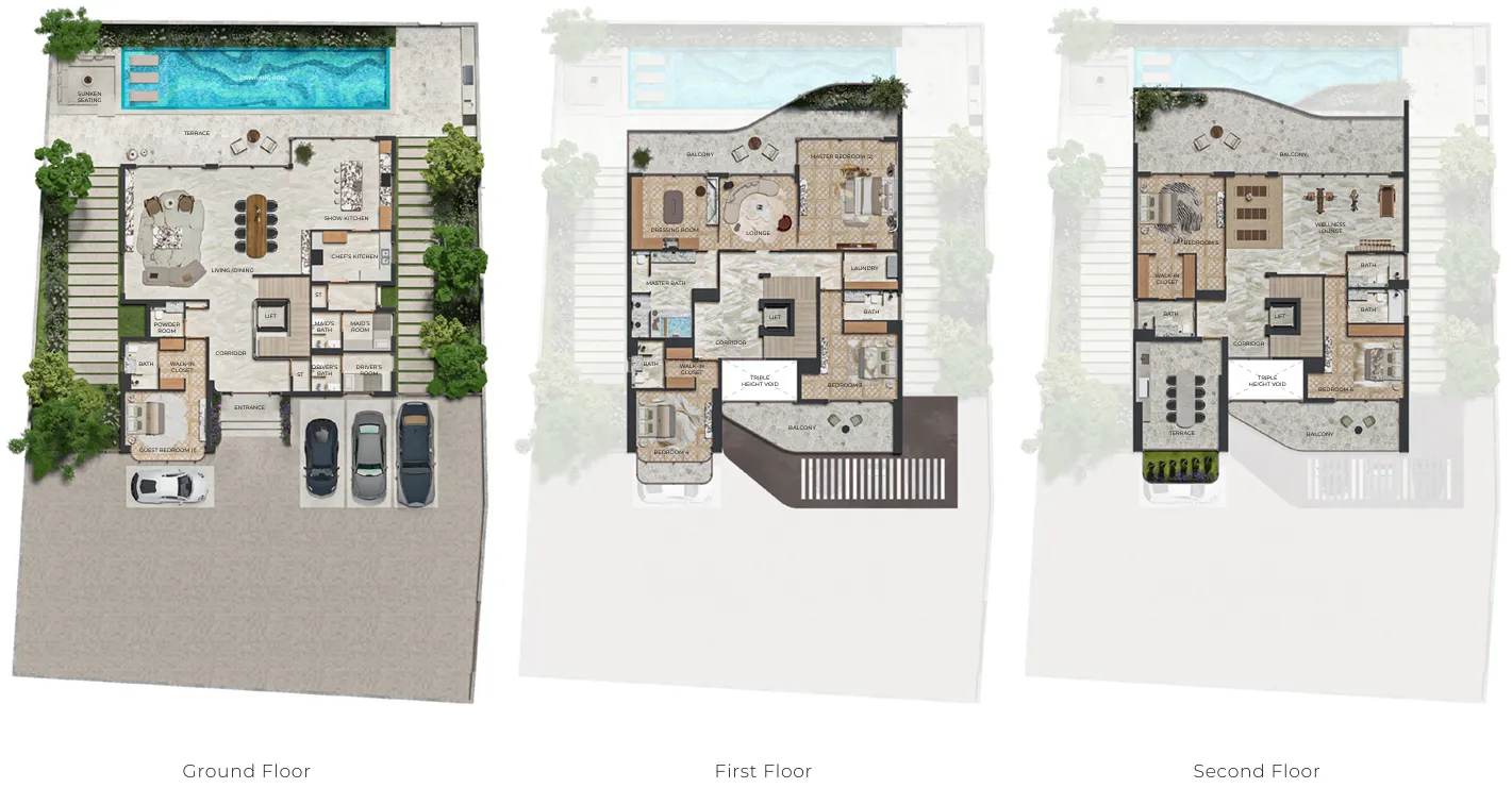 6 bedroom Villa floor plan at Knightsbridge Phase 2